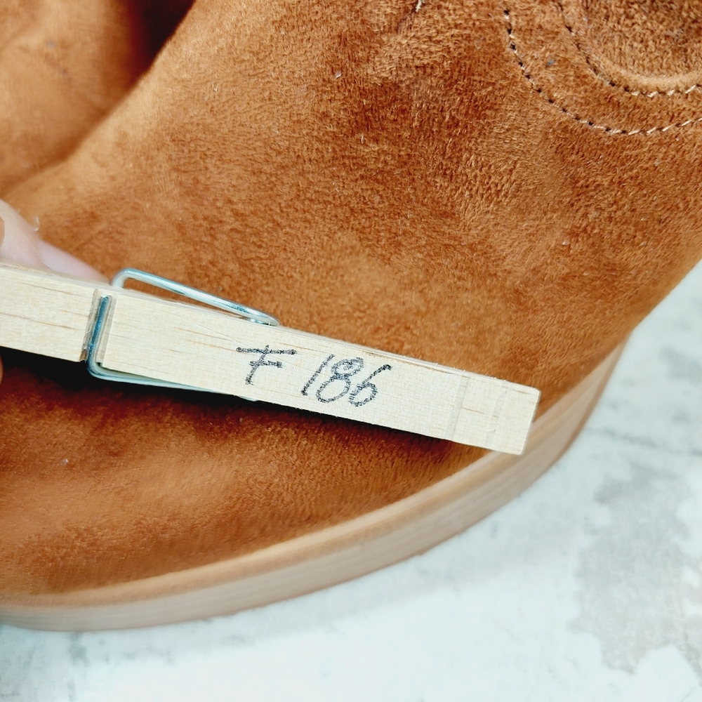 New BP Keyla Chunky Heeled Brown Suede Square Toe Ankle Boots F186 - Picture 11 of 11